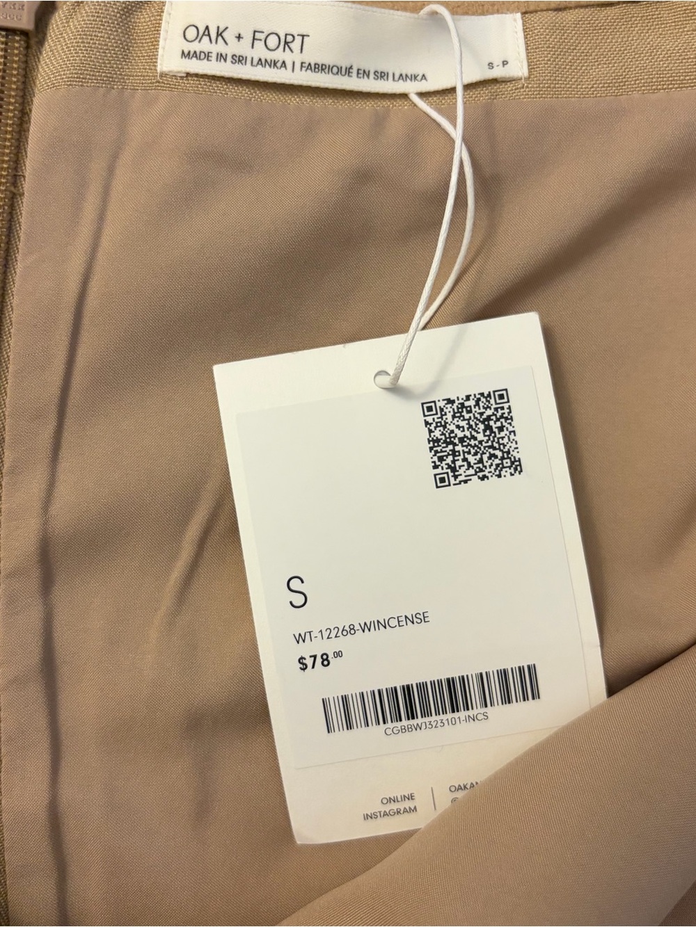 NWT Oak + Fort Strapless Linen Blend Tube Top S - Picture 8 of 9